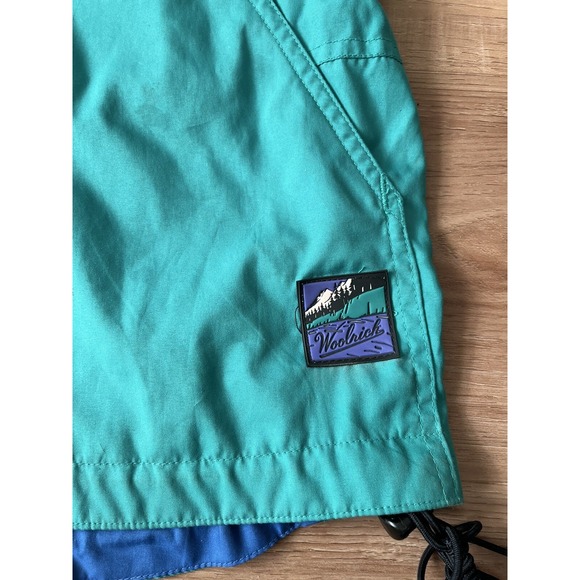 Woolrich Green Pullover Windbreaker Hooded Jacket Womens Sz Med - Picture 3 of 9